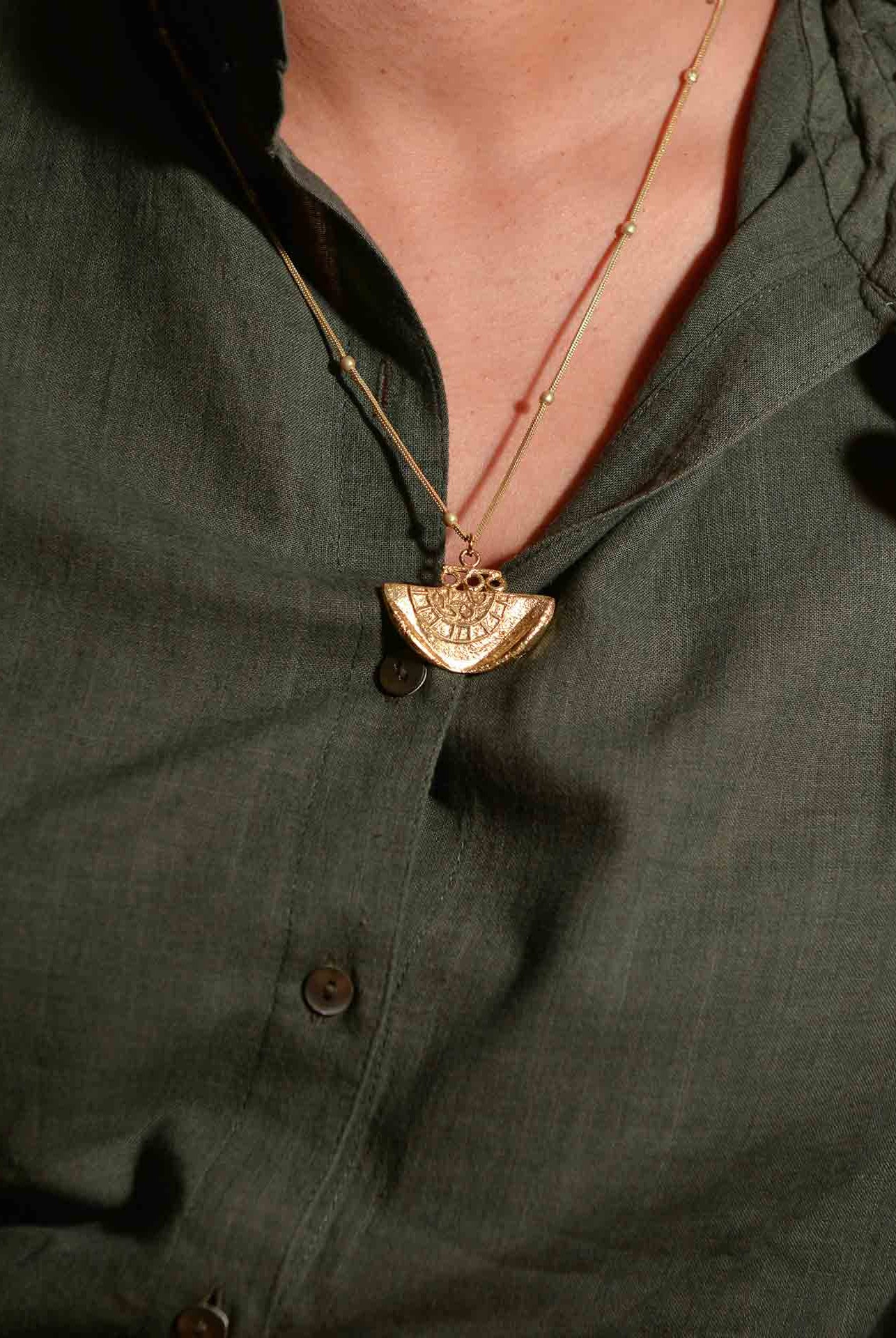 Fossil Pendant - Semi-Circle - CiceroniPendantStudio Kassa