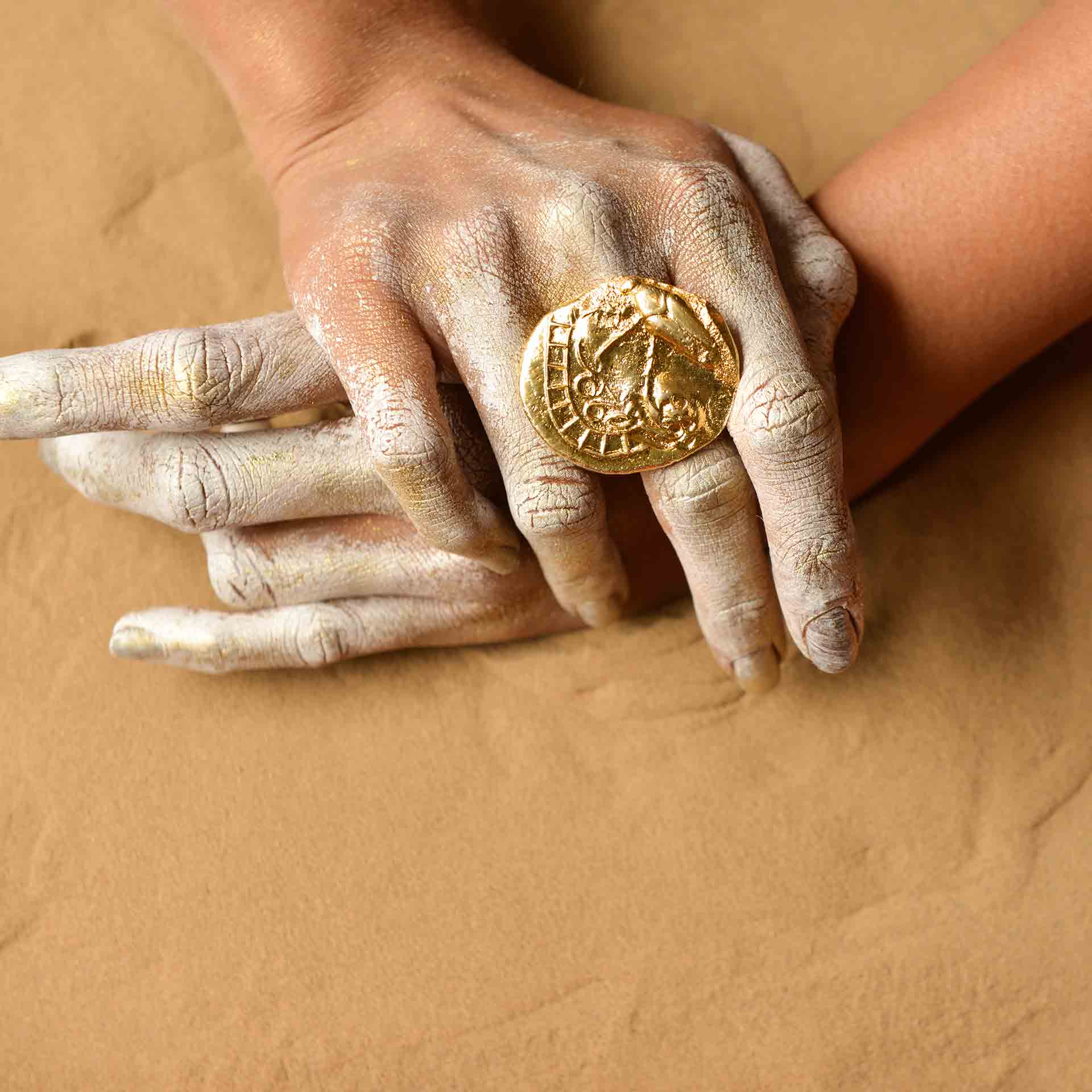 Fossil Ring - Irregular Circle - CiceroniRingsStudio Kassa
