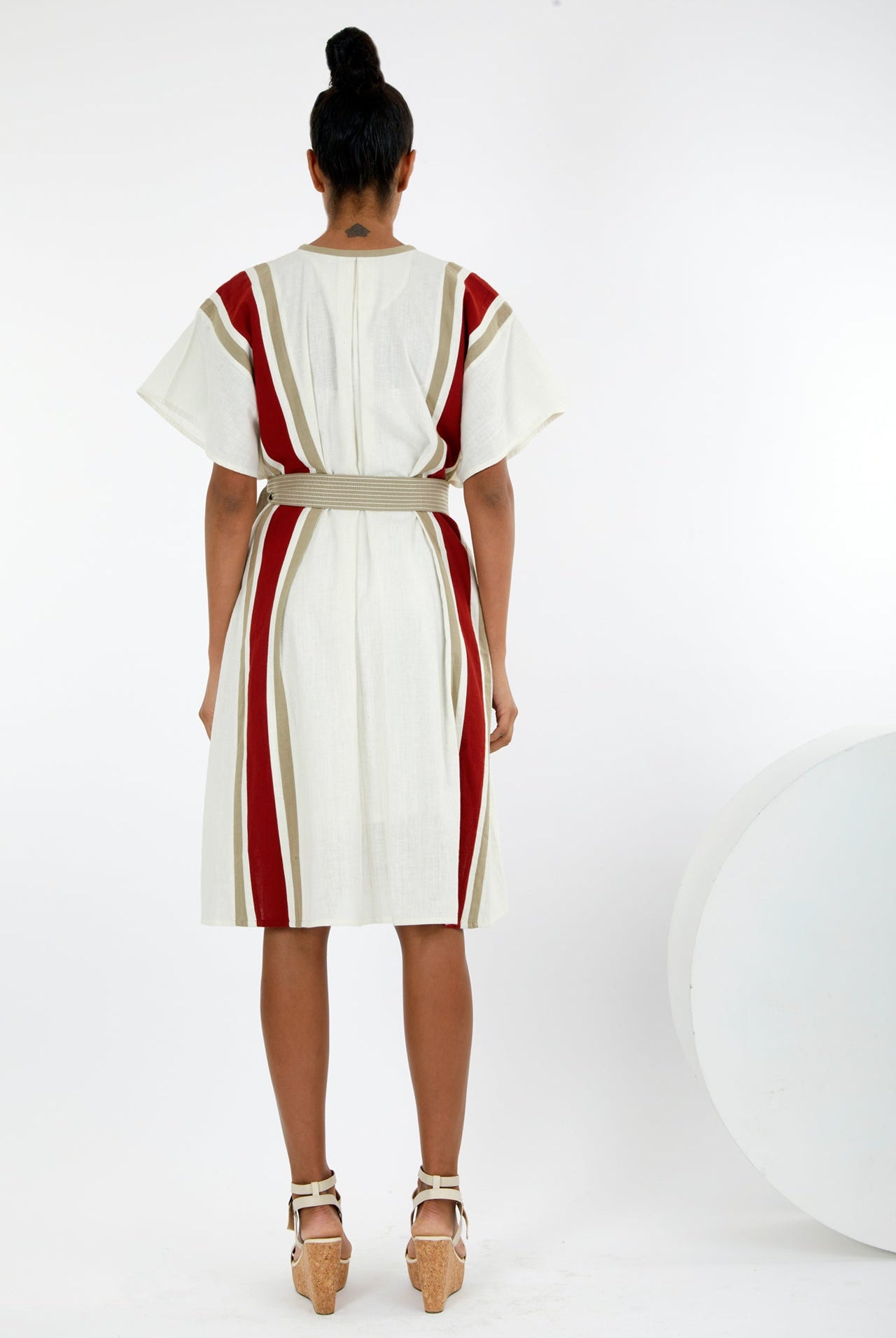 Fubu - Ivory Kaftan Dress with Short Belt - CiceroniDressesMadder Much