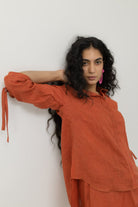 Ginger Orange Linen Co-ord - CiceroniCo-ord SetSilai Studio