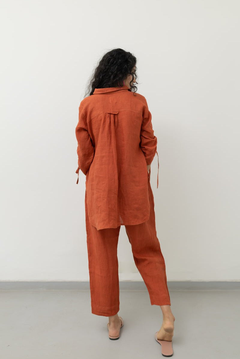 Ginger Orange Linen Co-ord - CiceroniCo-ord SetSilai Studio