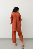 Ginger Orange Linen Co-ord - CiceroniCo-ord SetSilai Studio
