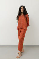 Ginger Orange Linen Co-ord - CiceroniCo-ord SetSilai Studio