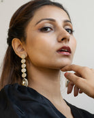 Gold Chord Danglers With Stone - CiceroniNoupelle