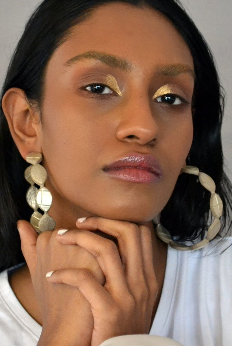 Gold Drop Hoops - CiceroniEarringsNoupelle