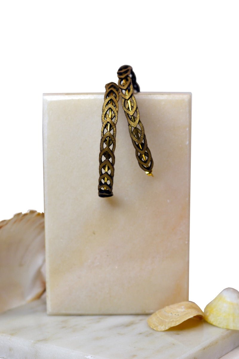 Gold Lace Hoops - CiceroniEarringsNoupelle