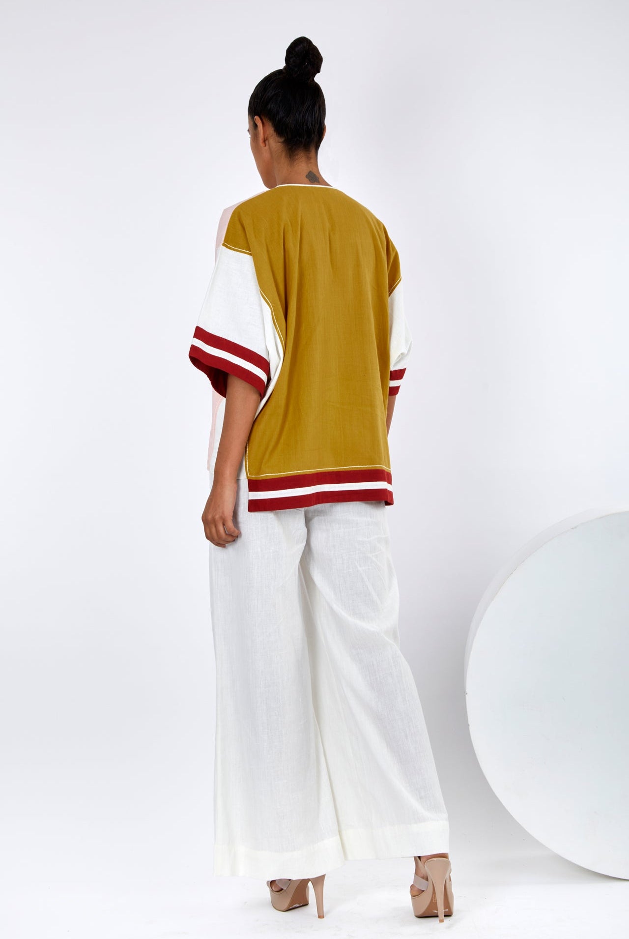 Goro - Panelled Boxy Top - CiceroniTopsMadder Much