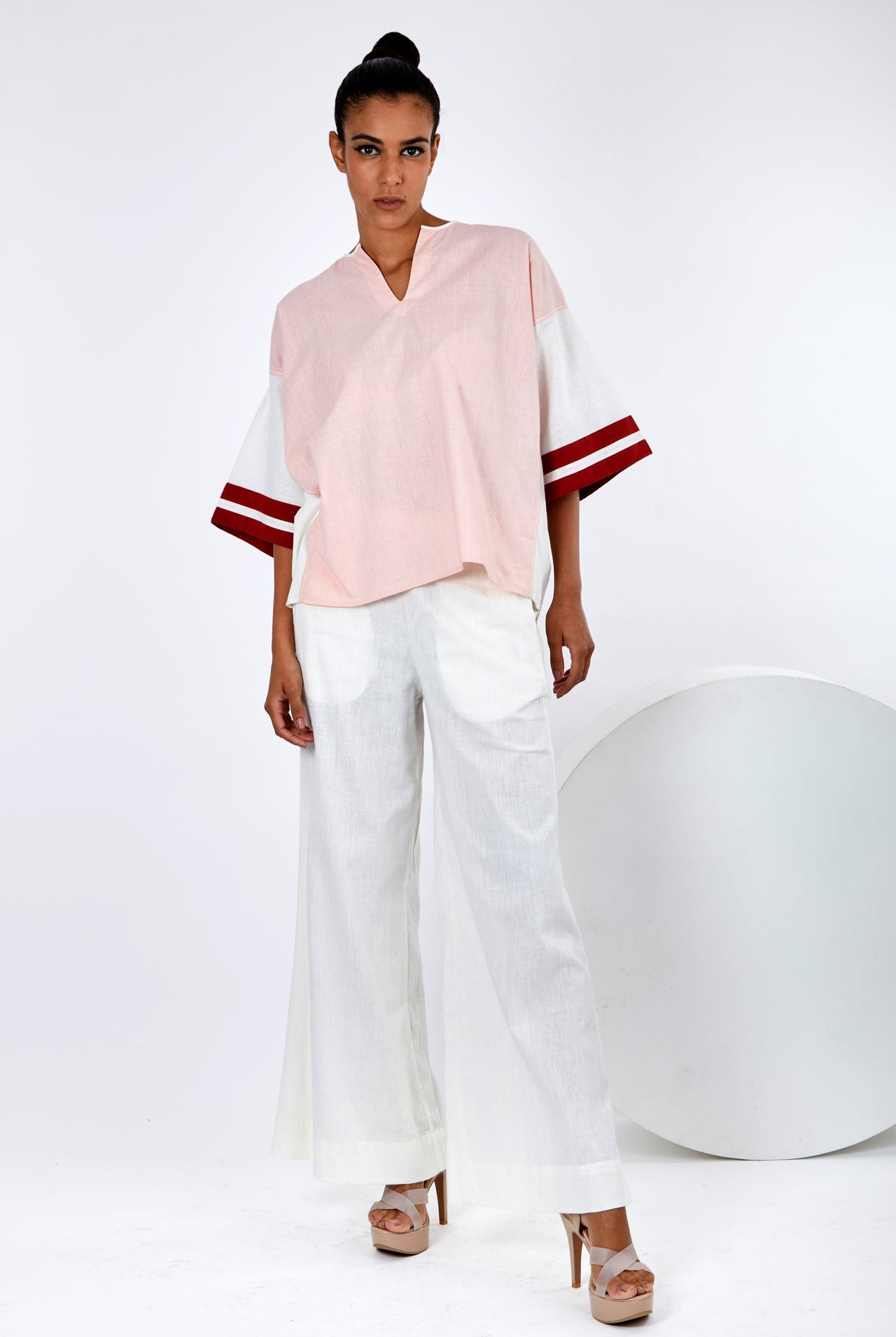 Goro - Panelled Boxy Top - CiceroniTopsMadder Much