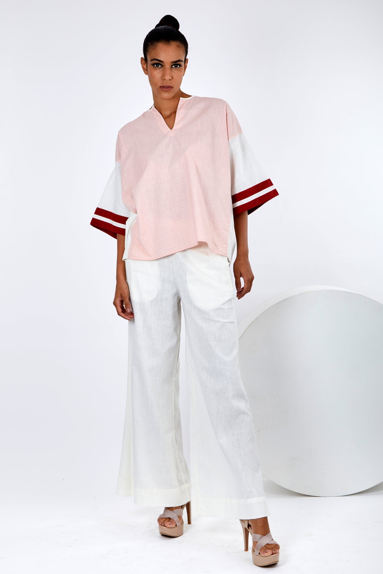 Goro - Panelled Boxy Top - CiceroniTopsMadder Much