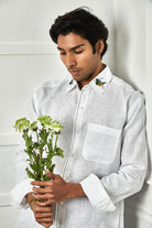 Green Anatomy Men Collar Artwork Shirt - CiceroniShirtsArtbeats by Keerthana