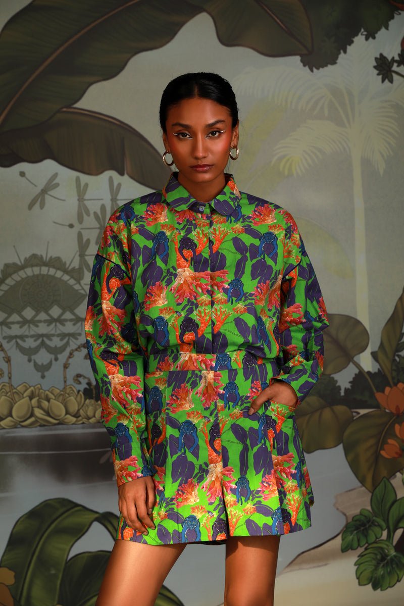 Green Panther Shorts Co-ord Set - CiceroniCo-ord SetEkastories