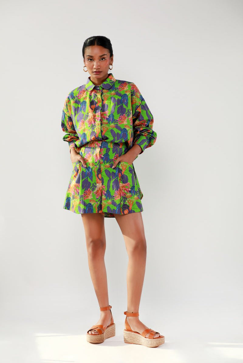 Green Panther Shorts Co-ord Set - CiceroniCo-ord SetEkastories