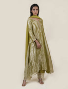 Green Tissue - A-line Kurta Set - CiceroniBhavik Shah