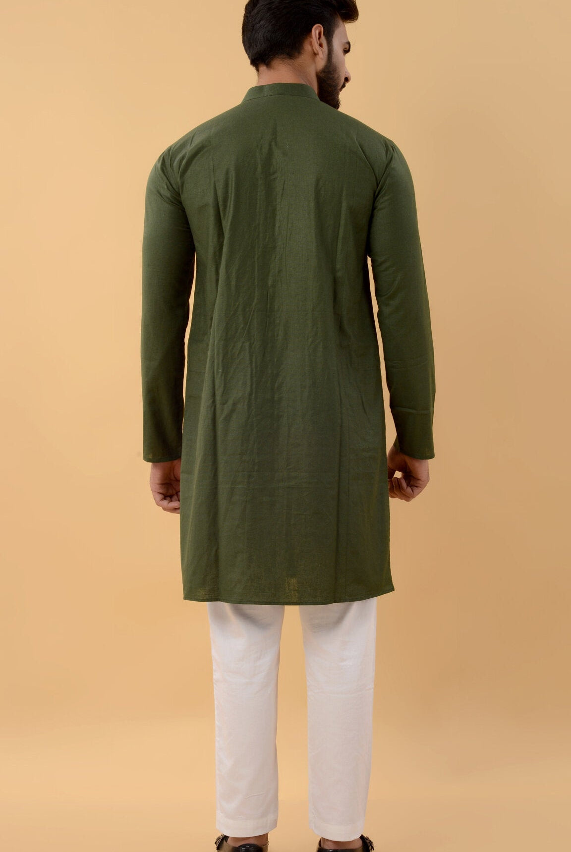 Green Woven Kurta - CiceroniKurtaHouse Of K.C