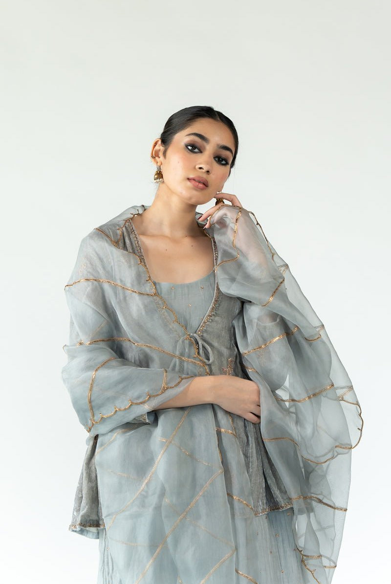 Grey Gauhar Odhani - CiceroniOdhaniNirjara