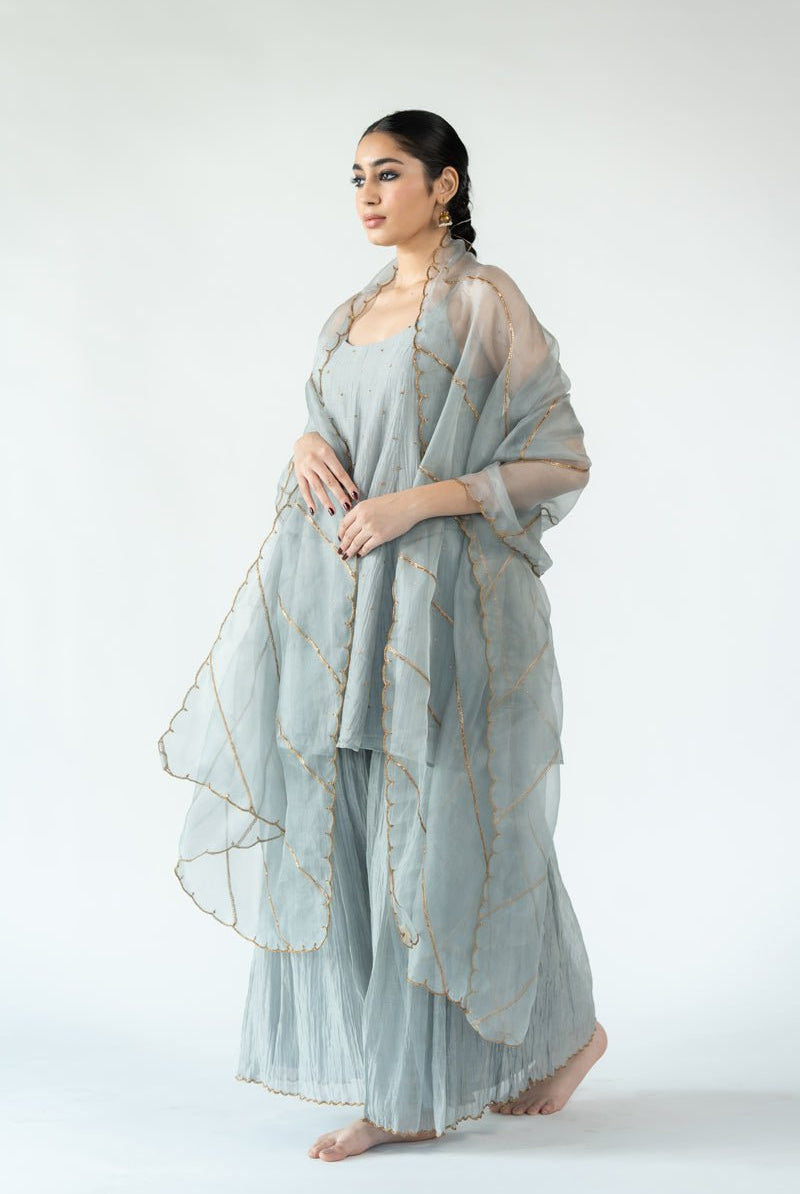 Grey Gauhar Odhani - CiceroniOdhaniNirjara