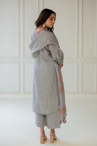 Grey Iris Linen Kurta Set - CiceroniKurta SetSilai Studio
