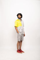 Grey-Neon Colour Blocked Shirt - CiceroniNeora