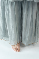 Grey Niloufer Gharara Set - Ciceronikurta set, Festive wearNirjara