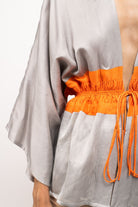 Grey-Orange Short Cape - CiceroniTopNeora