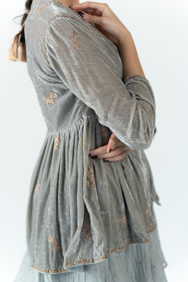 Grey Sidra Jacket - CiceroniJacketsNirjara