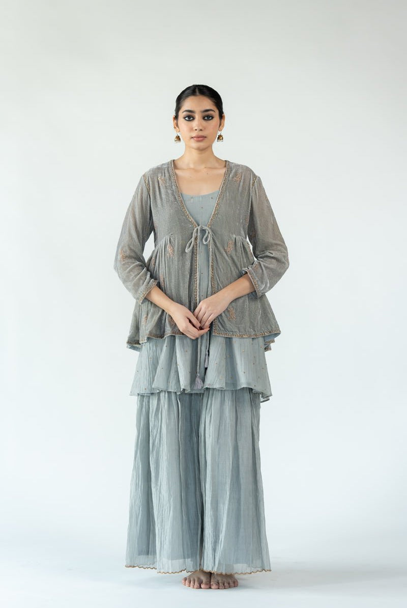 Grey Sidra Jacket - CiceroniJacketsNirjara