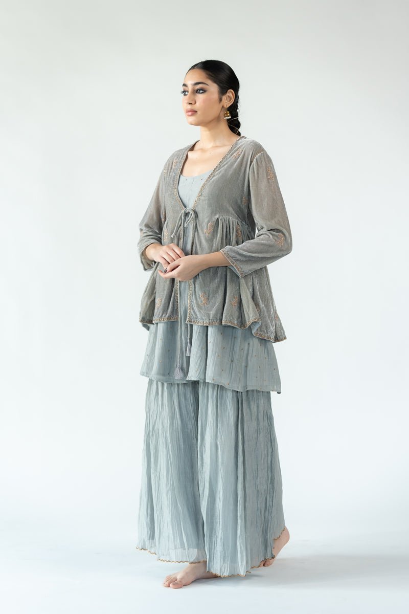 Grey Sidra Jacket - CiceroniJacketsNirjara