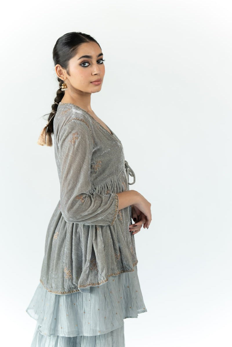 Grey Sidra Jacket - CiceroniJacketsNirjara