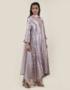 Grey Tissue - A-line Kurta Set - CiceroniBhavik Shah