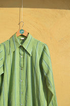 Handloom Checked dress in Green - CiceroniJohargram