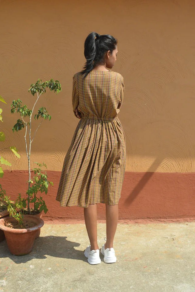 Handloom Checked Dress - CiceroniDressesJohargram