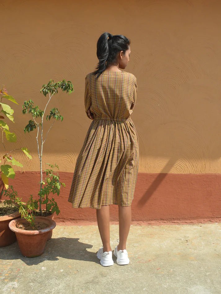 Handloom Checked Dress - CiceroniDressesJohargram