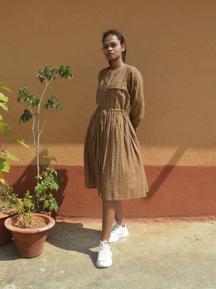 Handloom Checked Dress - CiceroniDressesJohargram