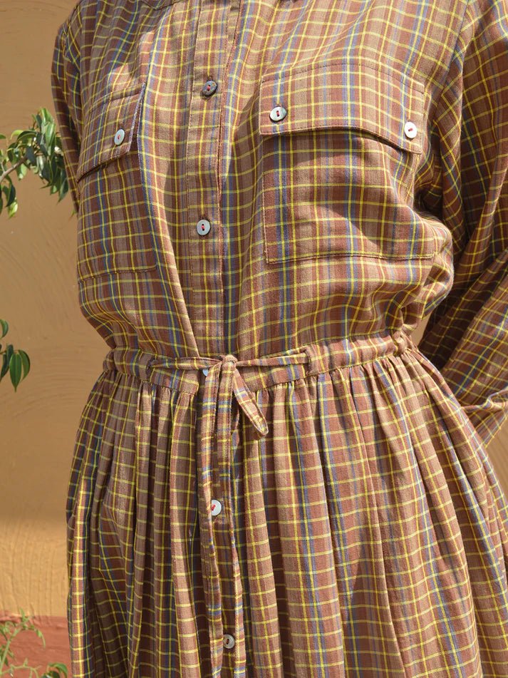 Handloom Checked Dress - CiceroniDressesJohargram