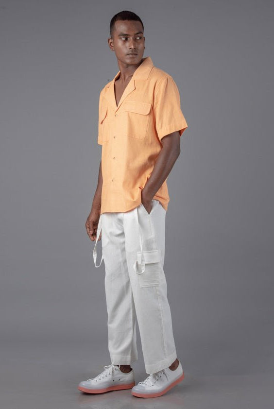 Handloom Cotton Unisex Camp Collar Shirt - CiceroniShirtsJohargram