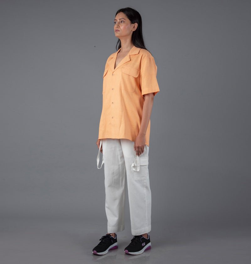 Handloom Cotton Unisex Camp Collar Shirt - CiceroniShirtsJohargram