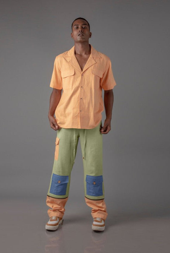 Handloom Cotton Unisex Camp Collar Shirt - CiceroniShirtsJohargram