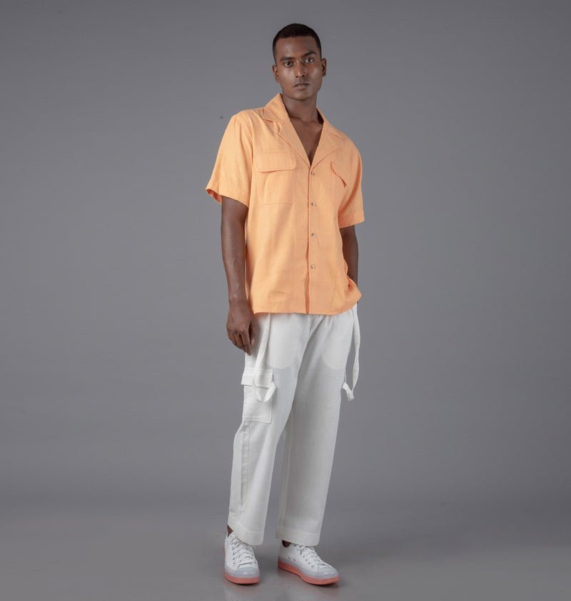 Handloom Cotton Unisex Camp Collar Shirt - CiceroniShirtsJohargram