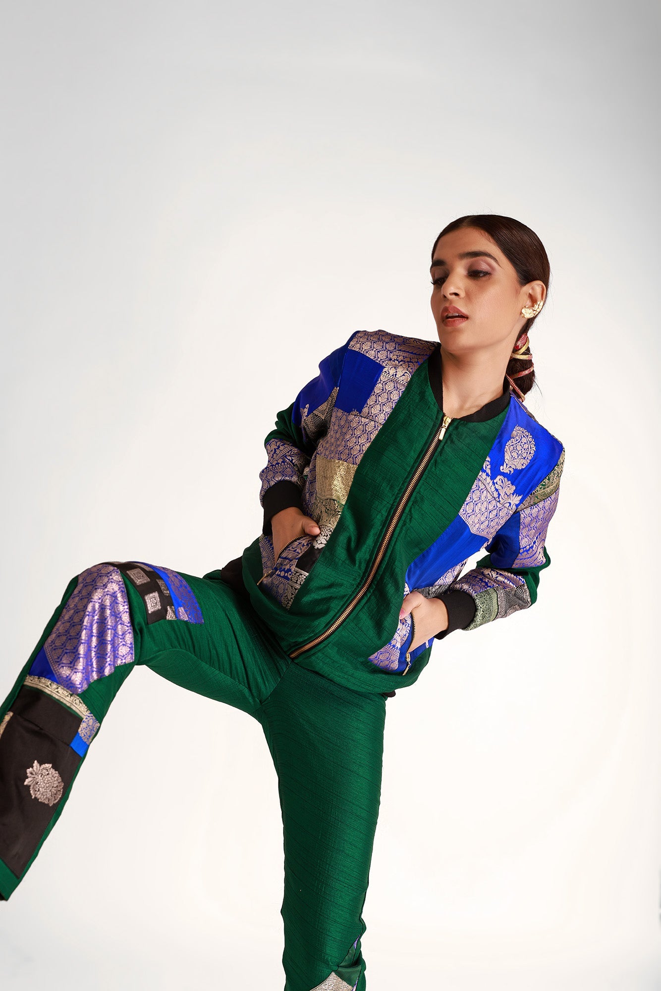Harissa Upcyled Unisex Silk Bomber Jacket 1.0 - CiceroniBlazers, Jacketsshriya singhi