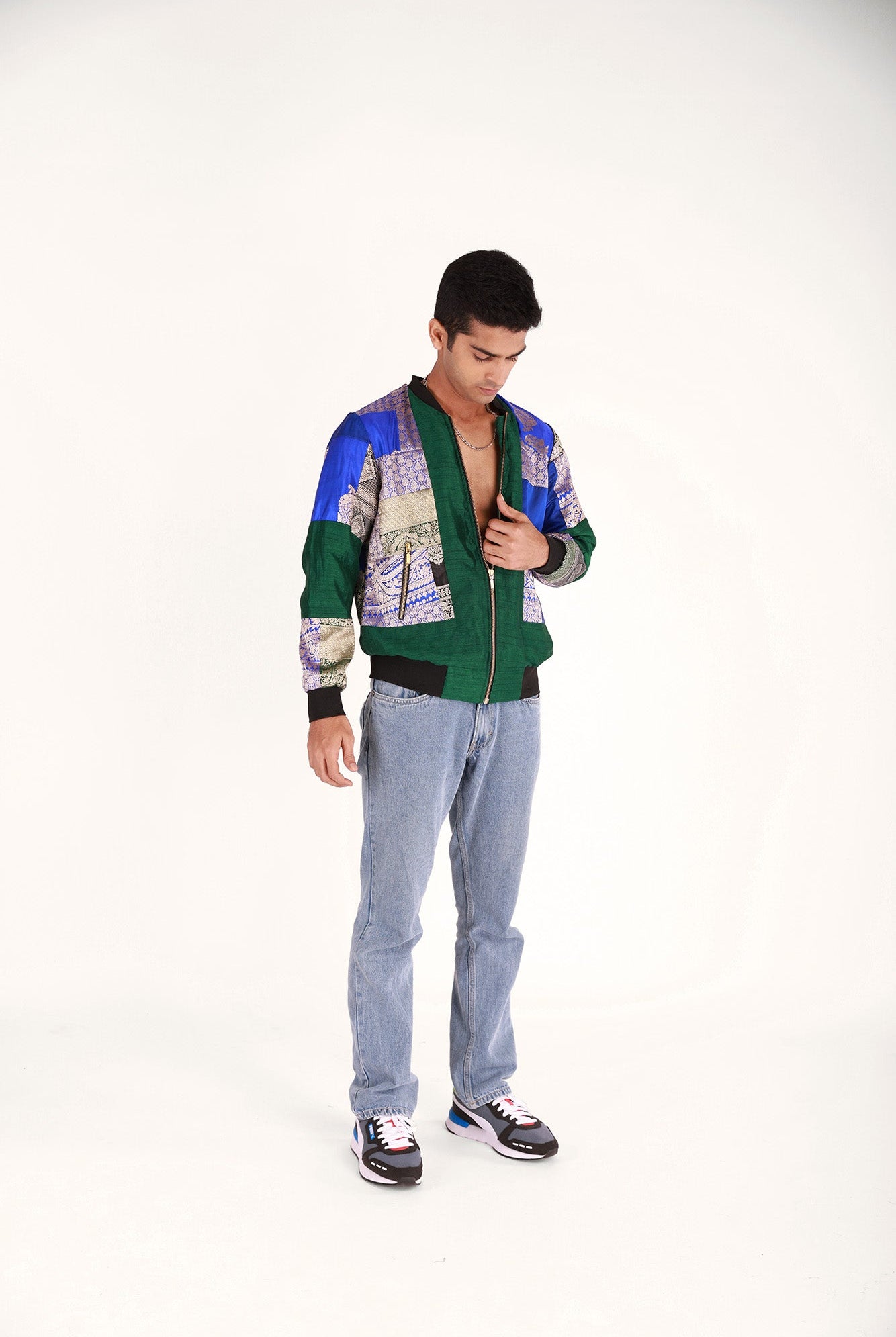 Harissa Upcyled Unisex Silk Bomber Jacket 1.0 - CiceroniBlazers, Jacketsshriya singhi