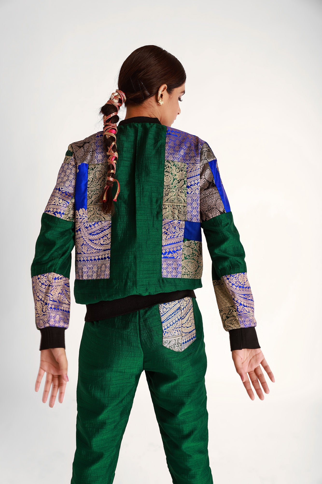 Harissa Upcyled Unisex Silk Bomber Jacket 1.0 - CiceroniBlazers, Jacketsshriya singhi