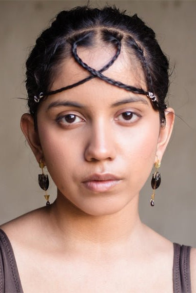 HEART Straight Arrow - Brown Earring - CiceroniBaka