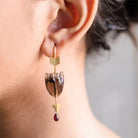 HEART Straight Arrow - Brown Earring - CiceroniBaka