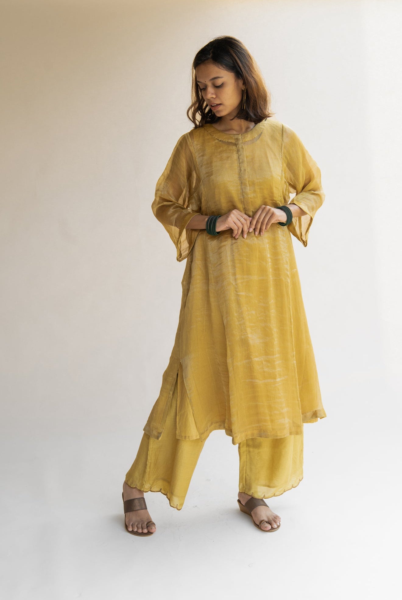Honey Mustard Hazrat Kurta Set - CiceroniNirjara