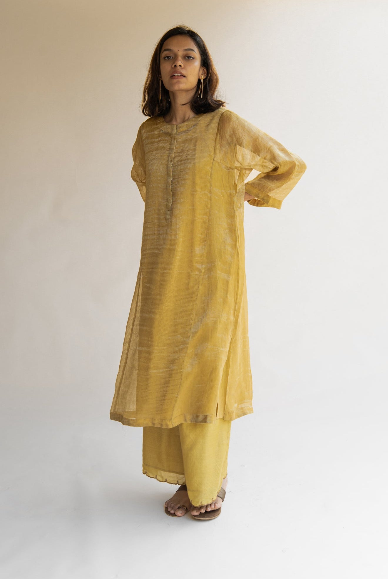 Honey Mustard Hazrat Kurta Set - CiceroniNirjara