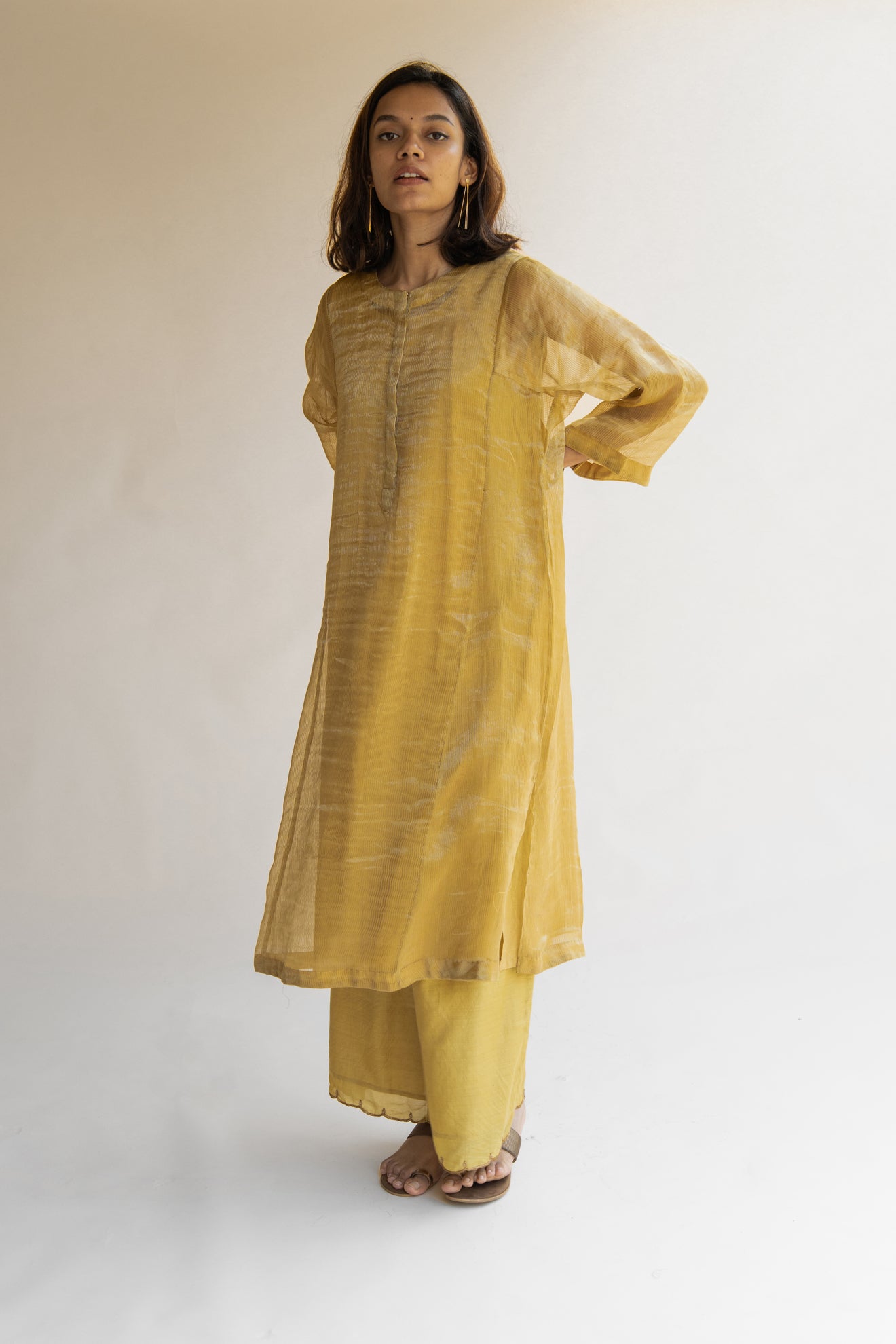 Honey Mustard Hazrat Kurta Set - CiceroniNirjara