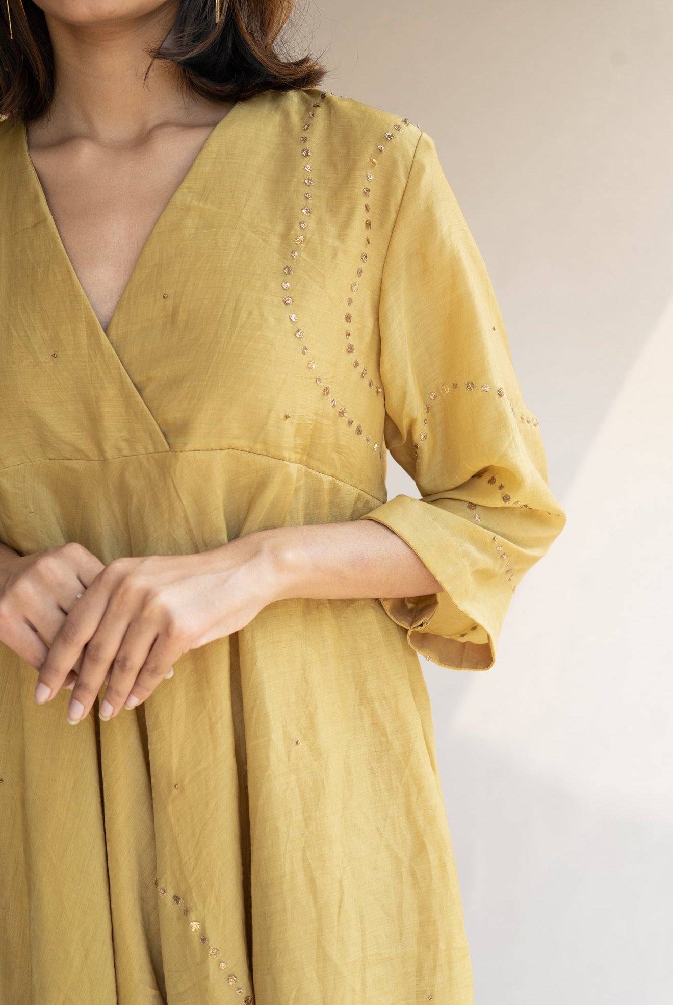 Honey Mustard Maheem Dress - CiceroniNirjara
