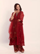 Indian Red Chaand Odhani - CiceroniNirjara