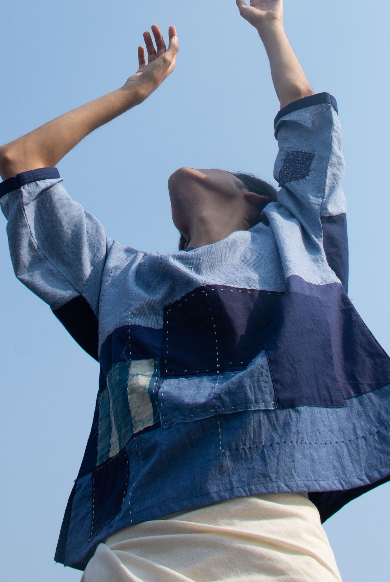 Indigo Patch Top - CiceroniPatch Over Patch