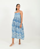 Indigo Splash Gather Dress - CiceroniDressesRias Jaipur